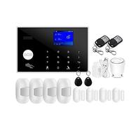 Système D'alarme WiFi GSM Maison Intelligente Écran TFT RFID APP Clavier Tactile Maison Cambrioleur Alarme De Sécurité Prise en Charge Commutation Vocale(F)