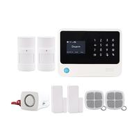 Système D'alarme WiFi GSM Sécurité Maison APP Contrôle Filaire Alarme Animal De Compagnie Immunitaire PIR Détecteur Kit Bricolage Simple Sûr(White Host)