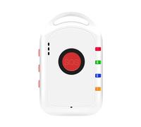 Système d'alerte médicale Intelligent 4G for Personnes âgées, Traceur GPS avec Collier d'alerte SOS, Bouton d'urgence de Panique, Alarme de Chute(White)