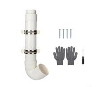 Système d'alimentation automatique pour poulet avec tuyaux en PVC pour la volaille - Design suspendu - Couleur blanche - Longueur du tube de 49 cm - Comprend des pinces de montage et des vis pour une