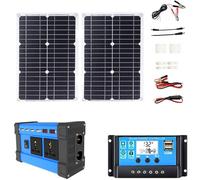 Système d'alimentation Solaire Double Tension 4000 W avec Panneau monocristallin 36 W et contrôleur de Charge 30 A for Usage Domestique et Camping-Car.(110V)