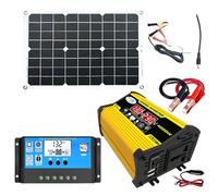 Système d'alimentation solaire - Kit de panneau solaire portable, onduleur | Contrôleur d'affichage LED | Système de conversion d'énergie, solution d'alimentation de secours d'urgence, pour la maison