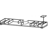Système d'aménagement Duravit pour largeurs de caisson 118,4 cm, y compris découpe pour siphon, UV986407777, Couleur: Noyer massif