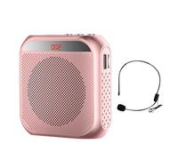 Système d'amplificateur de voix portable, haut-parleur personnel rechargeable, amplificateur de microphone pour casque filaire pour enseignants, entraîneurs, présentations, salles de classe, réunions,