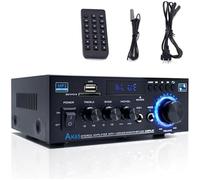 Système d'amplification de puissance pour son HiFi, amplificateur audio stéréo avec télécommande, radio FM, système audio home cinéma, bonne