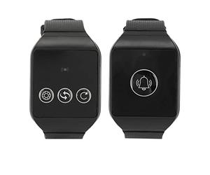 Système D'appel de Téléavertisseur sans Fil, Récepteur de Poignet Rechargeable, Système D'appel D'infirmière étanche avec Lumière Clignotante, Vibration et Sonnerie, Technologie sans Fil RF, pour Sall