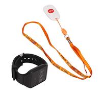 Système D'appel Intelligent sans Fil pour Soignant, Bouton émetteur SOS, Téléavertisseur pour Patients âgés, 1 Bouton de Montre, 1 Récepteur, Lumière Clignotante, Vibration et