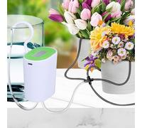 Système d'arrosage automatique avec minuterie programmable, 2000 mAh rechargeable pour pots d'intérieur, fleurs, plantes grasses, kit d'égouttement réglable pour la maison, le bureau, les voyages (C)