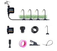 Système d'arrosage automatique, kit d'arrosage réglable à 360° avec minuterie pour irrigation de jardin, tube en polyéthylène de 5 à 30 m (5 m)