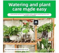 Système d'arrosage automatique pour plantes d'intérieur, design à double pompe avec minuterie intelligente et affichage numérique pour gérer 48 cycles d'arrosage des plantes