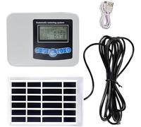 Système d'Arrosage Automatique Solaire avec Minuterie, Kit d'Irrigation Goutte à Goutte pour Plantes en Pot, Tuyau en Silicone Qualité Alimentaire, IP67, Double Pompe, 10m
