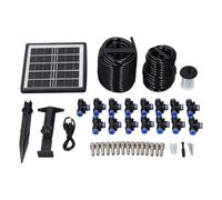 Système d'Arrosage Automatique Solaire, Kit Irrigation Pulvérisation, IP67 Étanche, Minuterie Personnalisable pour Jardin, Serre, Pelouse - Énergie Solaire, Résistant à l'Eau et