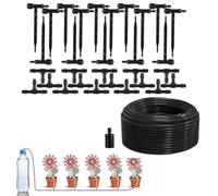 Système d'arrosage automatique, système d'arrosage automatique, 20 à 25 plantes, pour jardin, plantes, serre, terrasse, respectueux de l'environnement et économe en énergie (15 m)