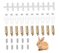Système d'arrosage de Lapin, 10 Plats de Lapin Mamelon Distributeur en cuivre Robuste en cuivre Multi-Usage multiproprié Mamelon pour Cochon Gueule, mangeoire au