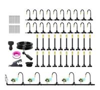 Système d'Arrosage pour Jardin - Raccords Réglables Anti-Fuite Brumisation | Arrosage des en Extérieur - Pour Jardin Pelouse Balcon Paysage Ferme Platebande Surélevée Serre Pot Arbuste