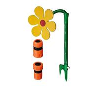Système d'arrosage pour plantes avec piquets, 2 fixations, jaune | Fixations avec panneau solaire pour utilisation en extérieur et systèmes d'arrosage des plantes météorologiques