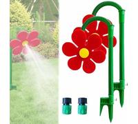Système d'arrosage - Rotation à 360° pour pelouse dansante, motif marguerites mignonnes avec base en plastique robuste pour le jardin et le jeu du chien