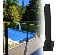 Système de balustrade en verre en acier inoxydable pour terrasse et clôture de piscine, balustrade, poteau de support de 100,3 cm avec fentes de robinet, extrémité du capuchon de base et pince d'angle