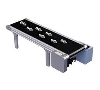 Système de bande transporteuse plate en PVC réglable - Machine de bureau pour petite chaîne de montage dans l'usine d'emballage, 25 x 60 cm, idéale pour un flux de travail efficace