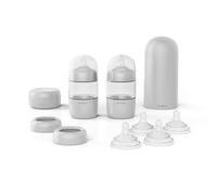 Système de biberon Ember auto-chauffant pour la maison et les voyages : chauffe-lait rapide pour le lait maternel ou infantile, 2 biberons de 178 ml, cloche thermique isolante et palette chauffante