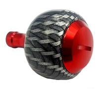 Système de bouton de rechange pour DAIWA 23 pour exceler pour moulinets LT intégrant l'esthétique en fibre de carbone et la rigidité de l'aluminium (rouge)
