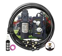 MMBBOD Système de Brumisateur Extérieur avec Pompe 12V, Système de Refroidissement Brumisateur, Kit par Brumisation, Patio Atomisation Micro Sprinkler Irrigation Jardin, Kits d'irrigation