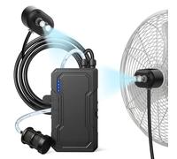 Système de brumisation portable avec pompe à eau, brumisateur extérieur 6000 mAh pour terrasse extérieure, brumisateur magnétique de refroidissement à eau pour patio, ventilateur industriel, auvent