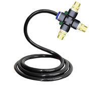 Système de buse brumisateur - Buse de brumisation réglable à 3 têtes avec perche d'extension flexible de 8 mm, pulvérisateur à basse pression, longueur 50 cm