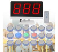 Système de buzzer sans fil pour jeux de questions-réponses, 3 modes de jeu, idéal pour les jeux de culture générale, les quiz, les compétitions et les soirées quiz. Comprend buzzers 18Buttons