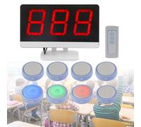 Système de buzzer sans fil pour jeux de questions-réponses, portée de 100 m, idéal pour les jeux télévisés, les soirées jeux en famille et les activités pédagogiques en classe et à l'école 8Buttons