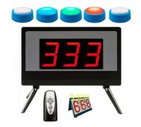 Système de Buzzer sans Fil pour Quiz, avec Bouton Parlant Amusant, idéal pour Les Jeux télévisés, Les Concours Scolaires, Les activités en Classe, Les Quiz de fête et Les Jeux à la Maison.(5 Group)