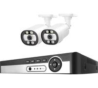Système de caméra CCTV, 8 canaux NVR, vidéo HD 5MP, audio bidirectionnel, 8CH NVR 2 caméras, 1T