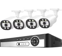 Système de caméra CCTV, 8 canaux NVR, vidéo HD 5MP, audio bidirectionnel, 8CH NVR 4 caméras, 1T