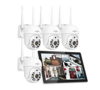 système de caméra de sécurité 3MP, écran 10,1", double bande sans fil avec vision nocturne, système PTZ 3MPPrise européenneAucune