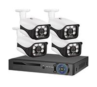 Système De Caméra De Sécurité 4K Ultra HD 8MP POE NVR Kit Street IP Outdoor Home Video Surveillance Set(4T,4CH NVR and 4 Camera)