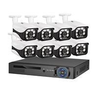 Système De Caméra De Sécurité 4K Ultra HD 8MP POE NVR Kit Street IP Outdoor Home Video Surveillance Set(4T,8CH NVR and 8 Camera)