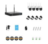 Système de caméra de sécurité, 8 canaux NVR sans fil, audio bidirectionnel, caméra 5MP 4PCS, Aucun