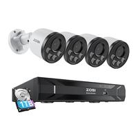 Système de caméra de sécurité, compression H265+, résolution 5MP, 2t, 8Ch NVR 4Cameras