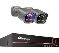 Système de caméra de sécurité, entrée vidéo 8CH, communication audio bidirectionnelle, 3T (sport en plein air), 8CH 2pcs caméra 8MP