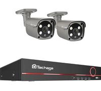 Système de caméra de sécurité, entrée vidéo 8CH, communication audio bidirectionnelle, 3T (sport en plein air), 8CH 2pcs caméra 5MP