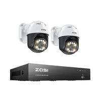 Système de caméra de sécurité, fonction PTZ, reconnaissance faciale IA, Aucun, 5MP 2PCS PTZ Cams