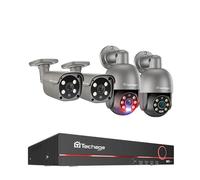 système de caméra de sécurité POE 8CH, résolution HD 5MP, fonction de détection humaine , 8CH NVR 4 caméra, 1T