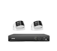 Système de caméra de sécurité, résolution 12MP, double lentille pour vision à 180° , 2 pièces 0 TB