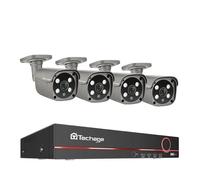 Système de caméra de sécurité, résolution 4K HD, audio bidirectionnel, aucun, 8CH 4Pcs 5MP caméra