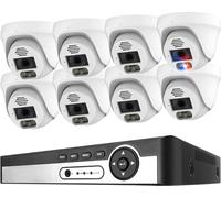 Système de caméra de sécurité, résolution 4K, reconnaissance faciale IA, 8CH NVR 8 CAM 5MP, aucun