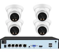 Système de caméra de sécurité, résolution 8MP, détection de mouvement intelligente, 4CH NVR et 4 caméra, Aucun