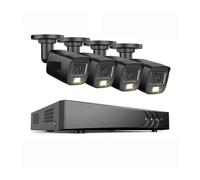 Système de caméra de sécurité Système de sécurité vidéo 8CH 5MP, Kit de vidéosurveillance avec micro intégré 3K 4X 5MP, caméras de Surveillance étanches 5 en 1 H.265 + DVR(NONE)