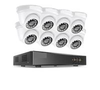 Système de caméra de sécurité Système de vidéosurveillance HD 8CH 2MP H.265 + 5 en 1, DVR 5MP 4X 8X 1080P, caméras de sécurité d'extérieur résistantes aux intempéries, CCTV(1T,8PCS Cameras)
