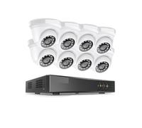 Système de caméra de sécurité Système de vidéosurveillance HD 8CH 2MP H.265 + 5 en 1, DVR 5MP 4X 8X 1080P, caméras de sécurité d'extérieur résistantes aux intempéries, CCTV(NONE,8PCS Cameras)
