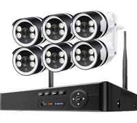 Système de caméra de sécurité WiFi, 8CH NVR, options 3MP/5MP, 8CH 6caméra 3MP, 1T HD intégré